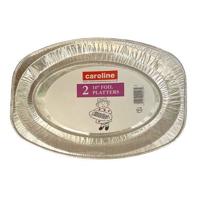 CAROLINE 14 INCH FOIL PLATTER SMALL 2PK X 12