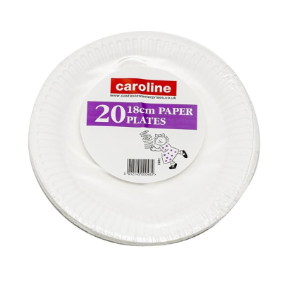 CAROLINE 18CM PAPER PLATES 20'S X 10 (1401)