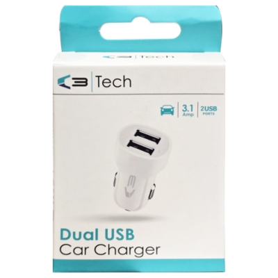 C3 HIGH SPEED DUAL USB CAR CHARGER (03050)