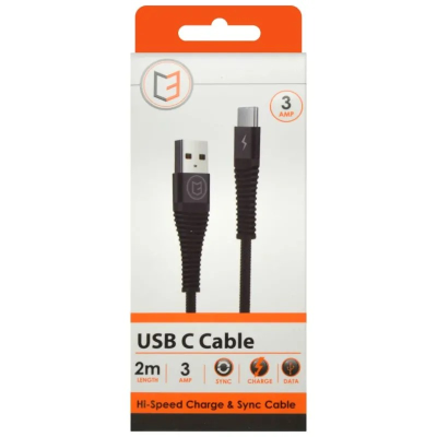 C3 BRAIDED USB C CABLE 2 METER (08086)