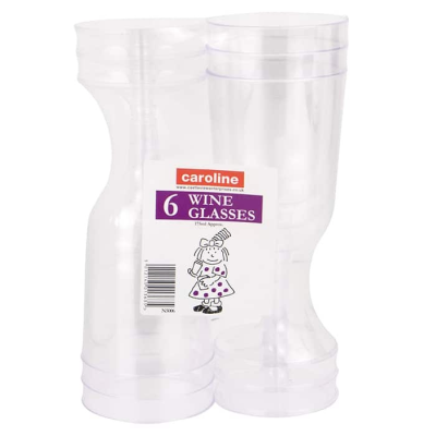 CAROLINE CLEAR WINE GLASSES 6PK X 6 (N5006)